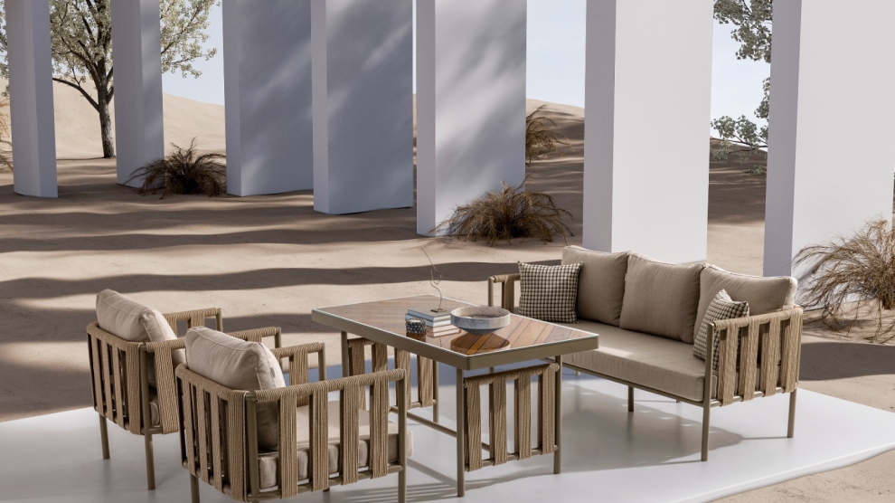 LİZBON Bahçe Oturma Grubu (3+1+1+M) Bej