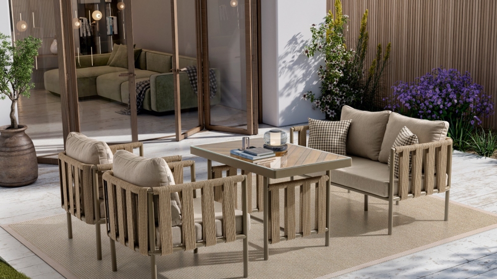 LİZBON Bahçe Oturma Grubu (2+1+1+M) Bej