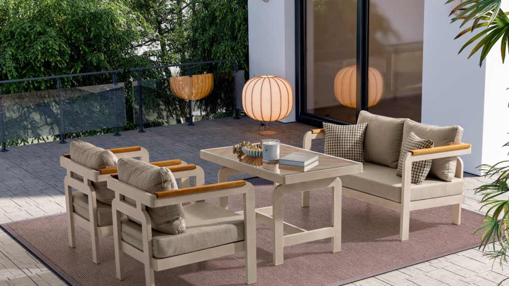 MADRİD Bahçe Oturma Grubu (2+1+1+M) Krem