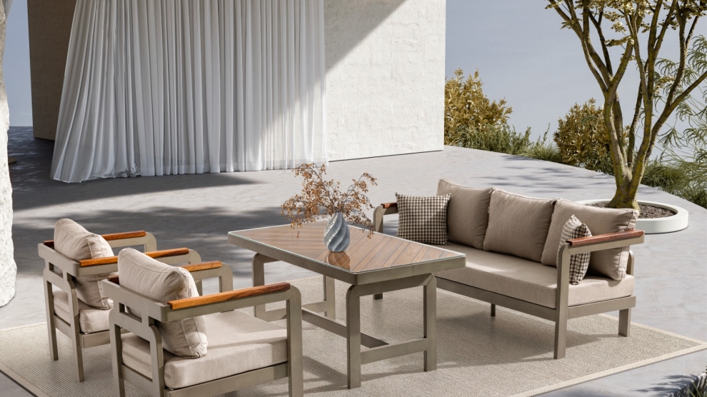 MADRİD Bahçe Oturma Grubu (3+1+1+M) BEJ