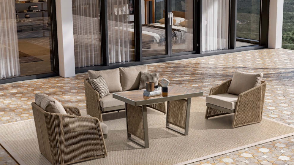 PARİS Bahçe Oturma Grubu (2+1+1+M) Bej