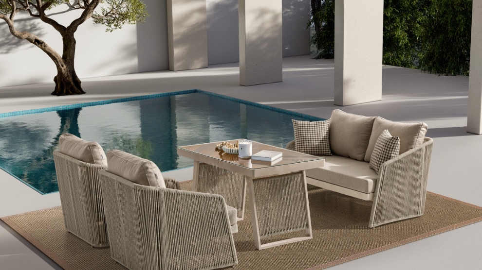 PARİS Bahçe Oturma Grubu (2+1+1+M) Krem