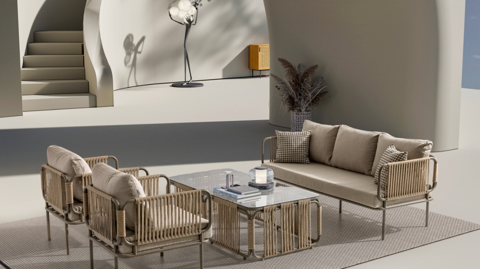 BERLİN Bahçe Oturma Grubu (3+1+1+M) Bej