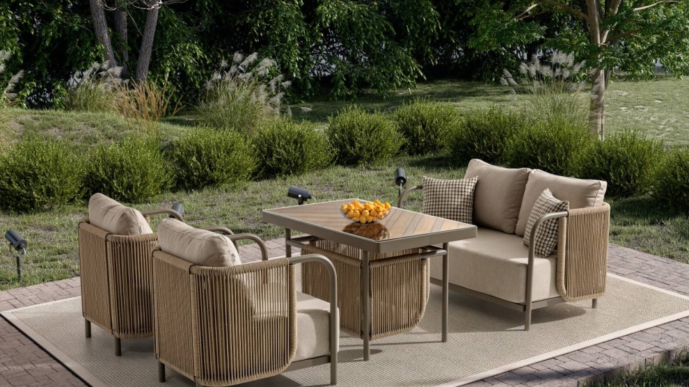 Roma Bahçe Oturma Grubu (2+1+1+M) BEJ