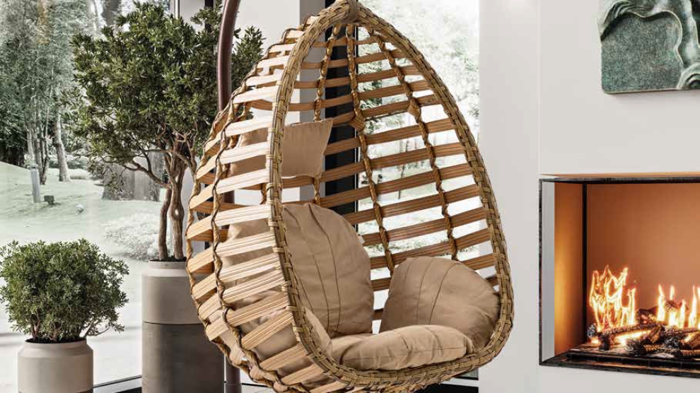 Gümbet Tekli Rattan Bahçe Salıncağı | Balkon Salıncağı