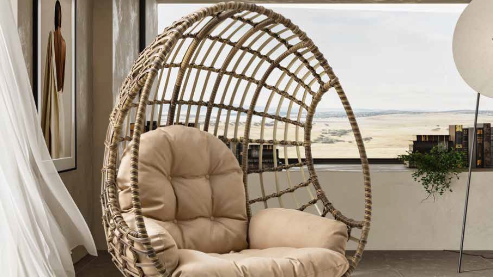 Gümbet Sabit Rattan Tekli Rattan Bahçe Koluğu 