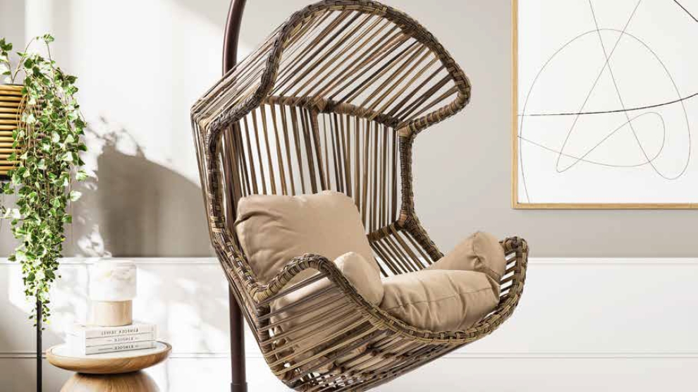 Akçay Tekli Rattan Bahçe Salıncağı