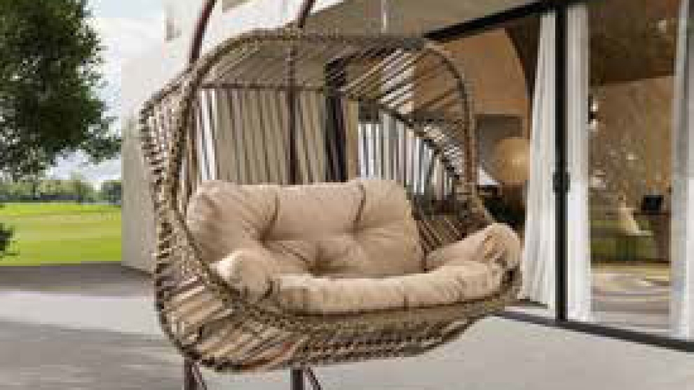 Kapadokya Çiftli Rattan Bahçe Salıncağı | Balkon Salıncağı