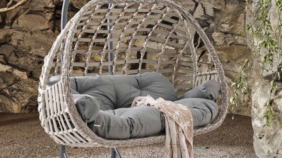 Oylat Çiftli Rattan Bahçe Salıncağı | Balkon Salıncağı